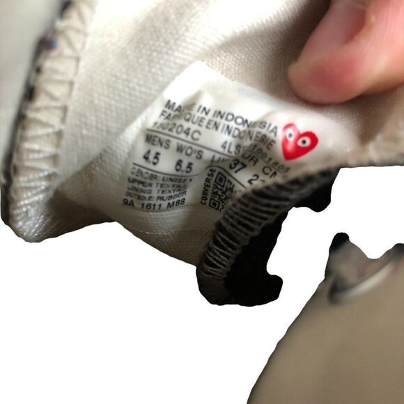 CONVERSE X comme des garcons converse PLAY chuck 70 high top CDG converse - Picture 13 of 14